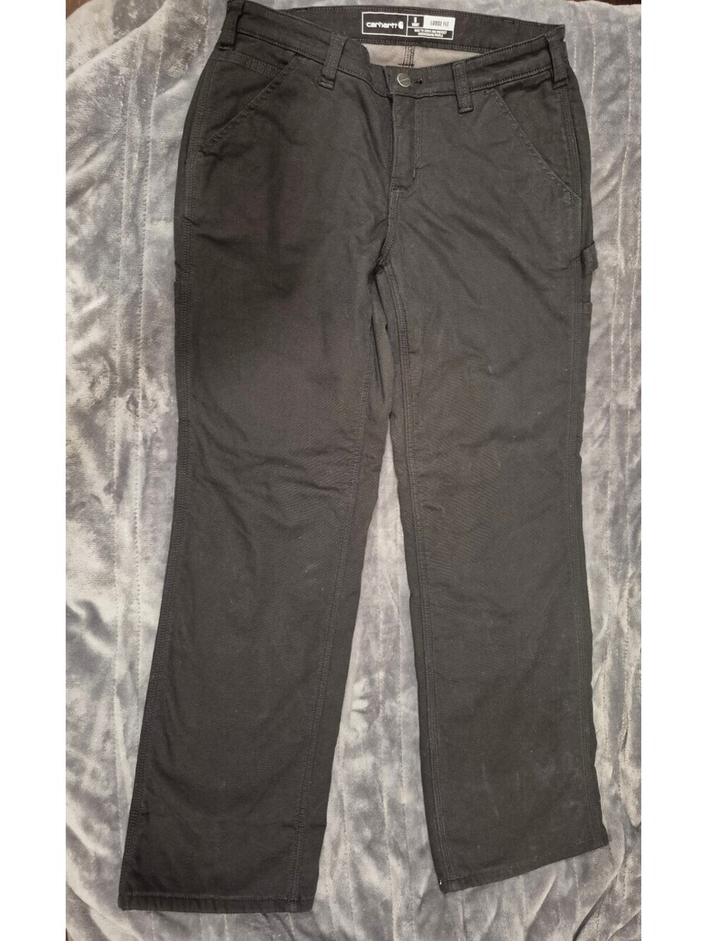 NWT Carhartt Women's Fleece-Lined Canvas Work Pants 6 Short